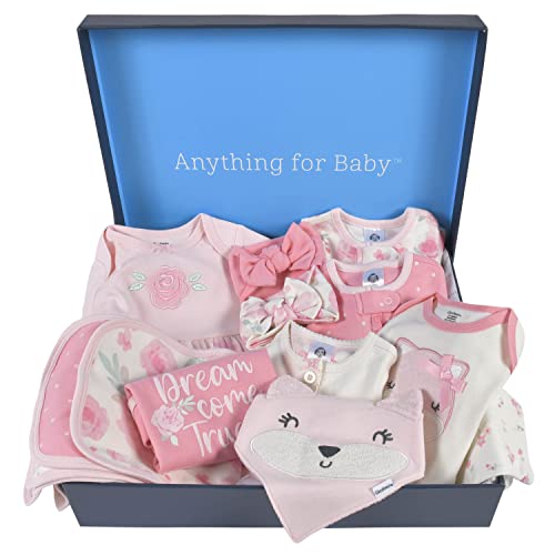 Gerber Baby 14-Piece Clothing Gift Set, Pink, 3-6 Months