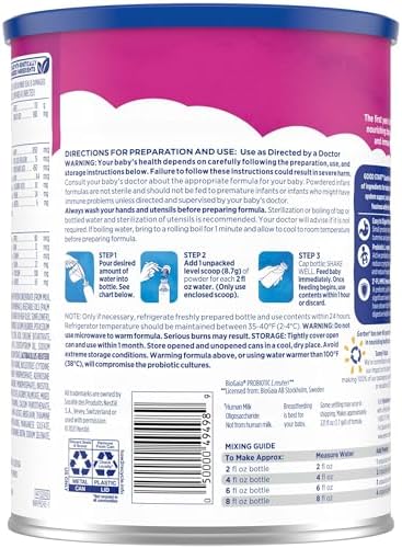 Gerber Good Start Baby Formula Powder, SoothePro Comforting Probiotics, Stage 1, 30.6 Ounce - 2 Packs