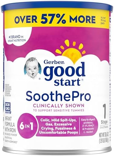 Gerber Good Start Baby Formula Powder, SoothePro Comforting Probiotics, Stage 1, 30.6 Ounce - 2 Packs