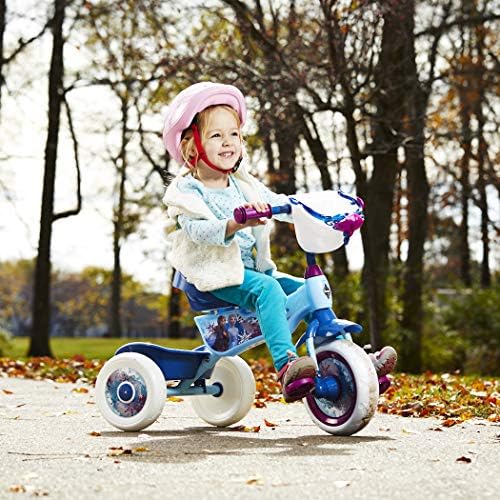 Huffy Disney Frozen 2 Girl's Trike, Ideal for Ages 3+, Anna, Elsa and Olaf Graphics, Storage Bins for Snacks or Toys, Sturdy and Durable, Safe for Toddlers