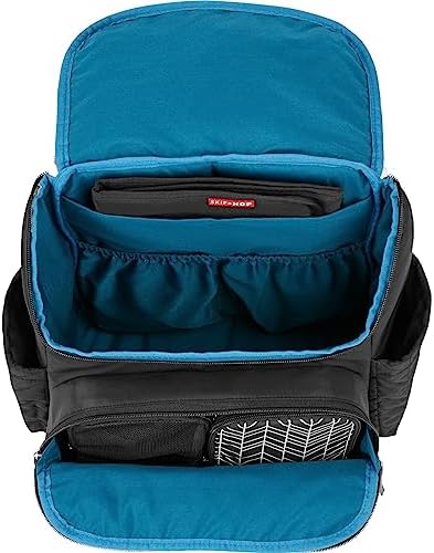 Skip Hop Baby Backpack: Forma, Multi-Function Baby Travel Bag with Changing Pad & Stroller Attachment, Jet Black