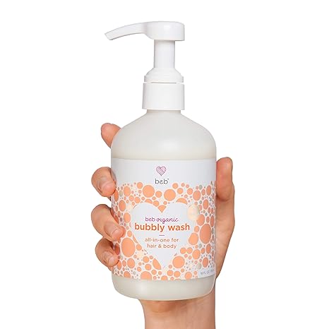 Bubbly Wash - Moisturizing Aloe and Coconut Based Baby Shampoo and Body Wash- with Green Tea and Calendula Extract, pH Balanced, Tear-Free Gel Cleanser (19 ounce)